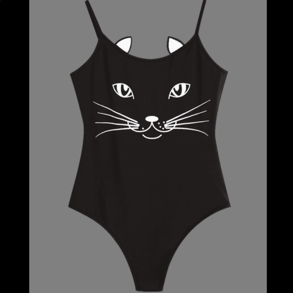 Printed Cat Patch Bodysuit - Picture 3 of 7